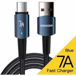 ���� ������ USB 2.0 AM to USB-C 2.0m 100W blue Essager (EXC7A-CGA03-P) - �������� 2