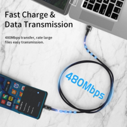 ���� ������ USB 2.0 AM to USB-C 2.0m 100W blue Essager (EXC7A-CGA03-P) - �������� 4