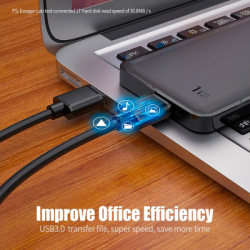 ���� ������ USB 3.0 AM/AM 2.0m 5Gbps black Essager (EXCAA-YTD01) - �������� 5