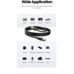 ���� ������ USB 3.0 AM/AM 2.0m US128 black UGREEN (10371) - �������� 5