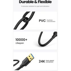 ���� ������ USB 3.0 AM/AM 2.0m US128 black UGREEN (10371) - �������� 6