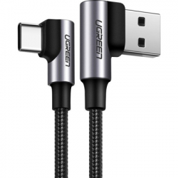  USB 2.0 AM to USB-C 0.5m 3A 90 corner US176 black Ugreen (20855)