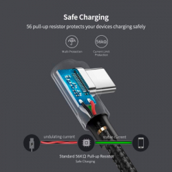 ���� ������ USB 2.0 AM to USB-C 3.0m 3A 90� corner US176 black Ugreen (70875) - �������� 11