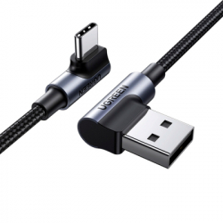 ���� ������ USB 2.0 AM to USB-C 3.0m 3A 90� corner US176 black Ugreen (70875) - �������� 2