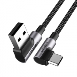 ���� ������ USB 2.0 AM to USB-C 3.0m 3A 90� corner US176 black Ugreen (70875) - �������� 4