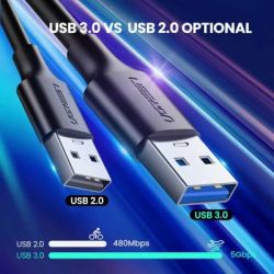 ���� ������ USB 3.0 AM to USB-C 1.5m 3A US184 black Ugreen (20883) - �������� 4