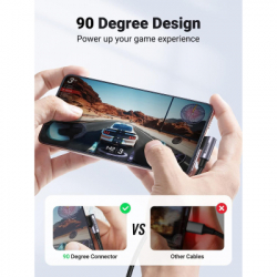 ���� ������ USB-C to USB-C 0.5m 3A 60W 90� corner US255 black/gray UGREEN (50122) - �������� 5