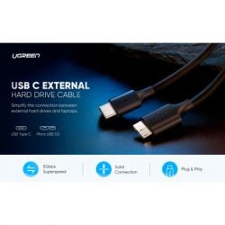 Дата кабель USB-C 3.1 to Micro USB 3.0 1.0m 3A US312 black Ugreen (20103) - Картинка 4