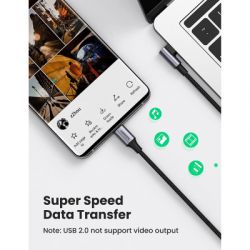 ���� ������ USB-C 2.0 to USB-C 1.0m 90� corner US334 black Ugreen (70643) - �������� 5