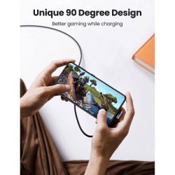 ���� ������ USB-C 2.0 to USB-C 1.0m 90� corner US334 black Ugreen (70643) - �������� 6