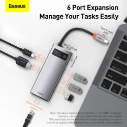 ������������ Baseus USB-C 6-in-1 (CAHUB-CW0G) - �������� 12