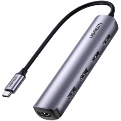 ������������ Ugreen USB-C to 4xUSB 3.0 + HDMI CM417 gray (20197) - �������� 2