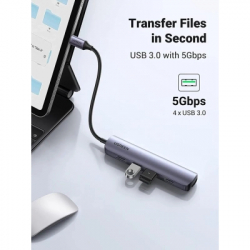 ������������ Ugreen USB-C to 4xUSB 3.0 + HDMI CM417 gray (20197) - �������� 8