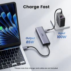 Концентратор Ugreen USB-C to HDMI + 2xUSB 3.2 + 2xUSB-C 3.2 + PD CM511 gray (35999) - Картинка 4