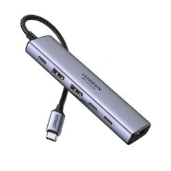  Ugreen USB-C to HDMI + 2xUSB 3.2 + 2xUSB-C 3.2 + PD CM511 gray (35999)