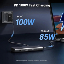 ������������ Ugreen USB-C to 2xUSB 3.2 + 2xUSB-C 3.2 + 2xHDMI + DP 4K60Hz + PD 100W CM639 gray (35625) - �������� 3