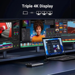 ������������ Ugreen USB-C to 2xUSB 3.2 + 2xUSB-C 3.2 + 2xHDMI + DP 4K60Hz + PD 100W CM639 gray (35625) - �������� 4