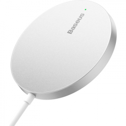 �������� ������� Baseus Simple Mini3 Magnetic Wireless Charger 15W Silver (CCJJ040012)