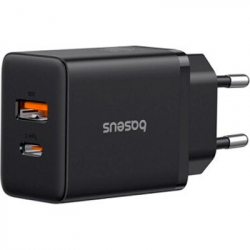   Baseus 1xUSB-C 30W + 1xUSB black (P10111404113-00) -  3
