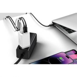 Зарядное устройство Baseus 2xUSB-C 65W + 1xUSB GaN + cable USB-C to USB-C 100W 1.0m white (CCGP120202) - Картинка 7