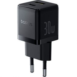 Зарядное устройство Baseus 1xUSB-C 30W + 1xUSB + cable USB-C to USB-C 60W 1.0m (P1011160A113-01) - Картинка 2