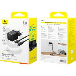 Зарядное устройство Baseus 1xUSB-C 30W + 1xUSB + cable USB-C to USB-C 60W 1.0m (P1011160A113-01) - Картинка 4