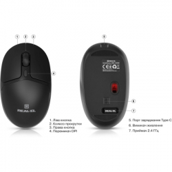 Мышка REAL-EL RM-335W Wireless Black (EL123200055) - Картинка 10