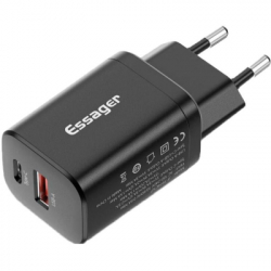 �������� ������� Essager 1xUSB + 1xUSB-C PD30W black (ECTPQS-ZTB01)