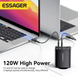   Essager 3xUSB-C + 1xUSB 120W GaN (ECT3CA-JZB01-Z) -  4