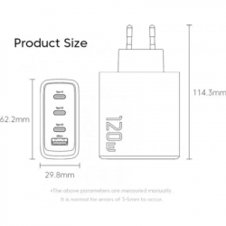   Essager 3xUSB-C + 1xUSB 120W GaN (ECT3CA-JZB01-Z) -  7