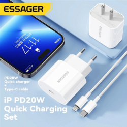 �������� ������� Essager USB-C PD20W + cable USB-C to Lightning white (EFJB02-XBL02-T) - �������� 3
