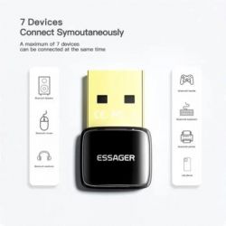 Bluetooth-адаптер Essager Starlord USB Bluetooth 5.0 Adapter Black (EBT50-XJ01-Z) - Картинка 4