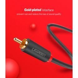 Кабель мультимедійний 2xRCA M to 2xRCA M 3.0m AV104 black Ugreen (10519) - Картинка 12