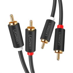 Кабель мультимедійний 2xRCA M to 2xRCA M 3.0m AV104 black Ugreen (10519) - Картинка 2