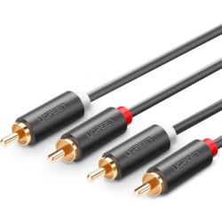 Кабель мультимедійний 2xRCA M to 2xRCA M 3.0m AV104 black Ugreen (10519) - Картинка 3
