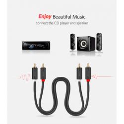Кабель мультимедійний 2xRCA M to 2xRCA M 3.0m AV104 black Ugreen (10519) - Картинка 7