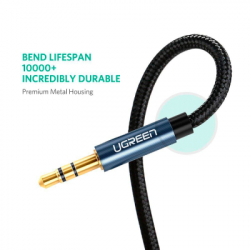 ������ �������������� 3.5mm M to 3.5mm M 0.5m 90� corner AV112 blue Ugreen (60178) - �������� 7