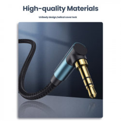   3.5mm M to 3.5mm M 1.5m 90 corner AV112 blue Ugreen (60180) -  6