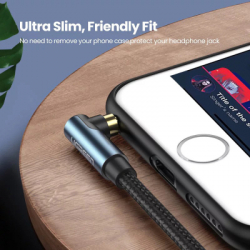   3.5mm M to 3.5mm M 1.5m 90 corner AV112 blue Ugreen (60180) -  9