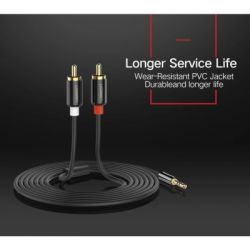 ������ �������������� 3.5mm M to 2xRCA M 1.0m AV116 black Ugreen (10749) - �������� 10