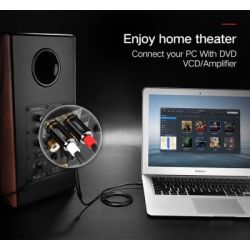 ������ �������������� 3.5mm M to 2xRCA M 1.0m AV116 black Ugreen (10749) - �������� 7