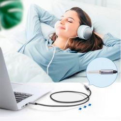 Кабель мультимедійний 3.5mm M to 3.5mm F 1.5m AV118 gray Ugreen (10593) - Картинка 11