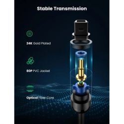 ������ �������������� Optical Toslink 1.0m AV122 black Ugreen (70890) - �������� 4