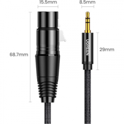 Кабель мультимедійний 3.5mm M to XLR F 1.0m AV182 black Ugreen (20763) - Картинка 11