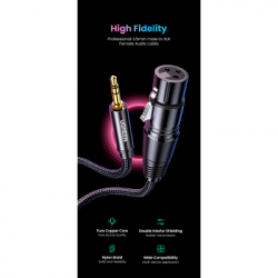 Кабель мультимедійний 3.5mm M to XLR F 1.0m AV182 black Ugreen (20763) - Картинка 3