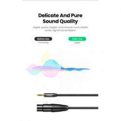 Кабель мультимедійний 3.5mm M to XLR F 1.0m AV182 black Ugreen (20763) - Картинка 4