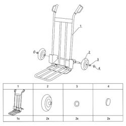 Тележка грузовая Stanley до 200 кг, размер платформы 42х15,5 см, вес 11,6 к (SXWT-HT535) - Картинка 4