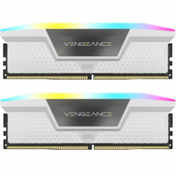     DDR5 64GB (2x32GB) 6000 MHz Vengeance RGB White Corsair (CMH64GX5M2B6000Z30W)
