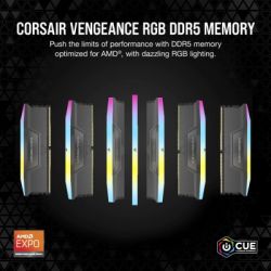 Модуль памяти для компьютера DDR5 96GB (2x48GB) 6000 MHz Vengeance RGB Grey Corsair (CMH96GX5M2E6000Z36) - Картинка 5