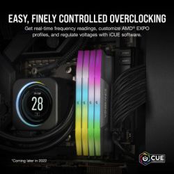 Модуль памяти для компьютера DDR5 96GB (2x48GB) 6000 MHz Vengeance RGB Grey Corsair (CMH96GX5M2E6000Z36) - Картинка 8